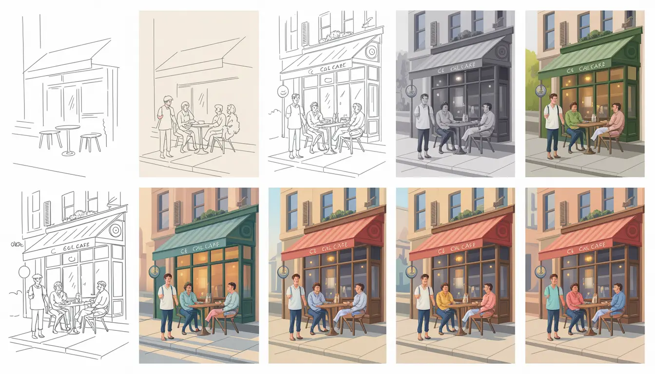Illustration portfolio featuring detailed and colorful artwork created for a fictitious project, highlighting the artist's creativity and skill in various styles and techniques.