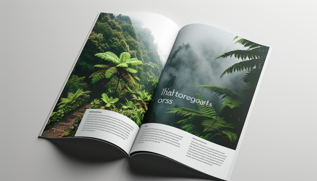Publication design portfolio featuring a magazine layout for a fictitious company, demonstrating creative use of typography, imagery, and layout to produce an engaging and visually appealing publication.