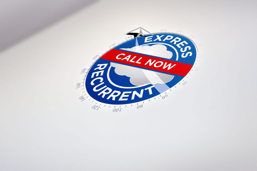 Simcom Express Recurrent Label Logo Design