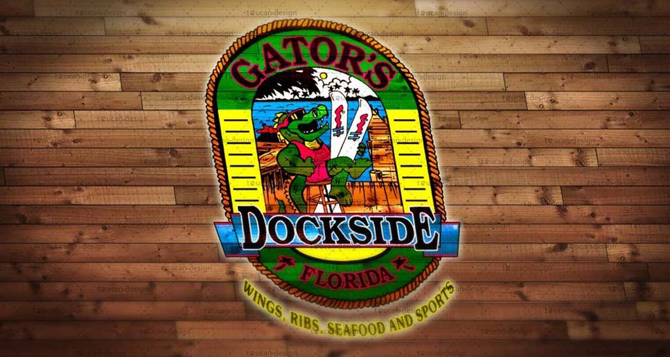 Gators Dockside project by graphic design company Toucan Design