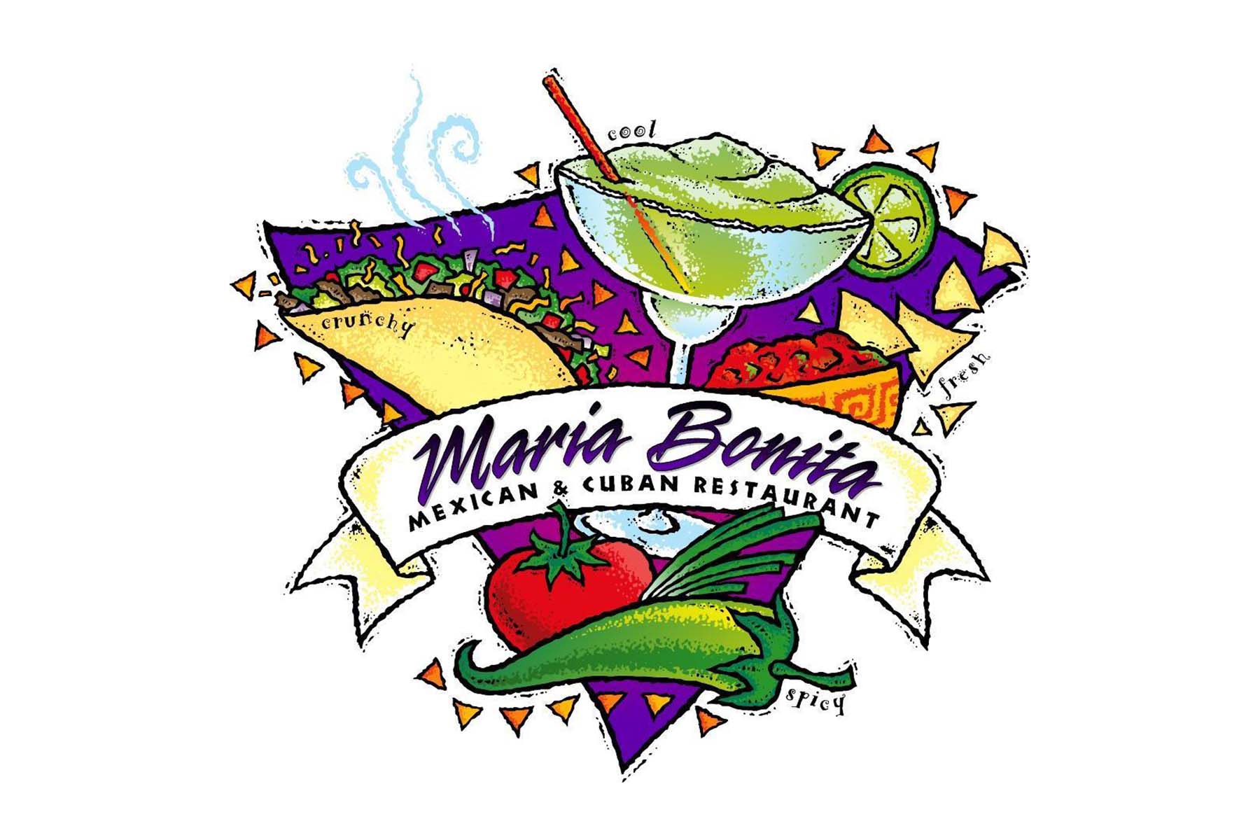 Maria Bonita Mexican Restaurant Logo Glassware