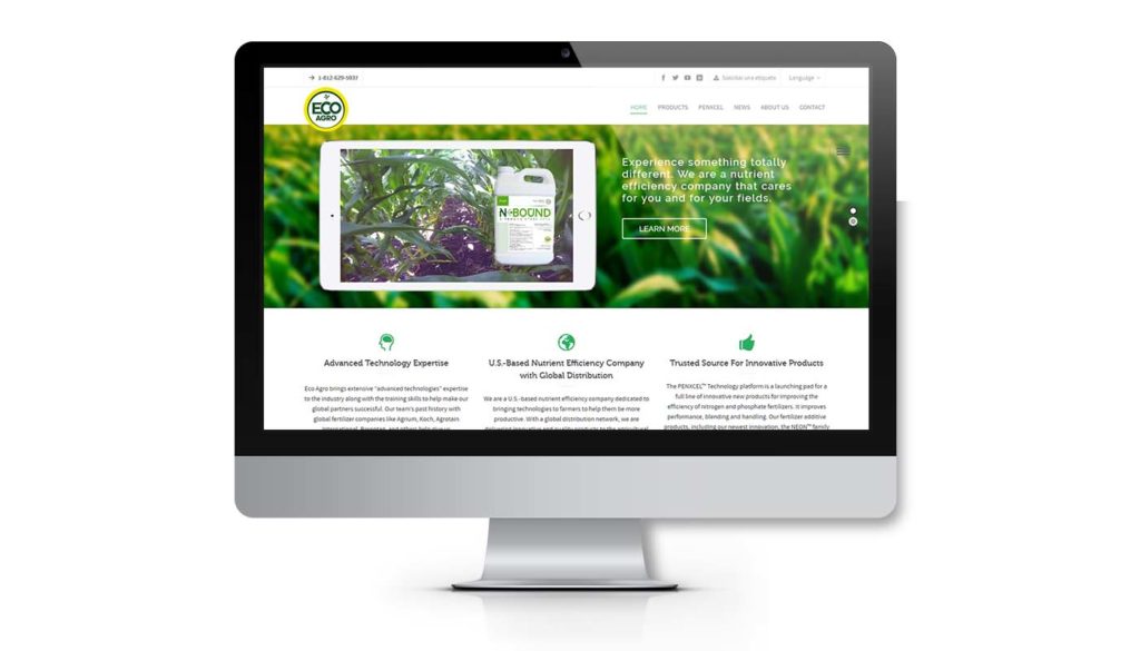 Eco Agro website design by Toucan Design