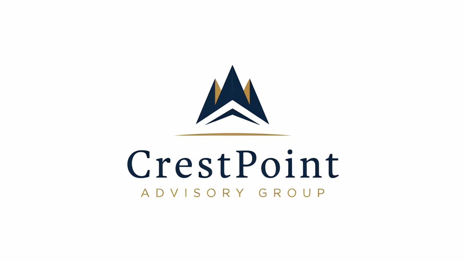 Professional services logo design with dark blue abstract letterform mark