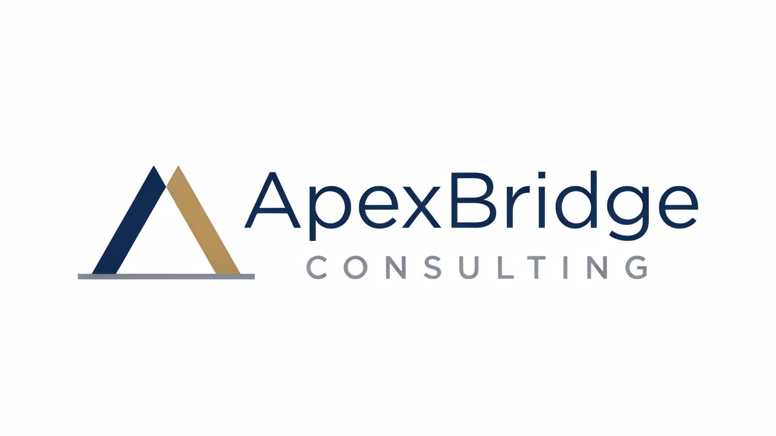 Modern abstract logo design with stylized blue and gold letterform mark