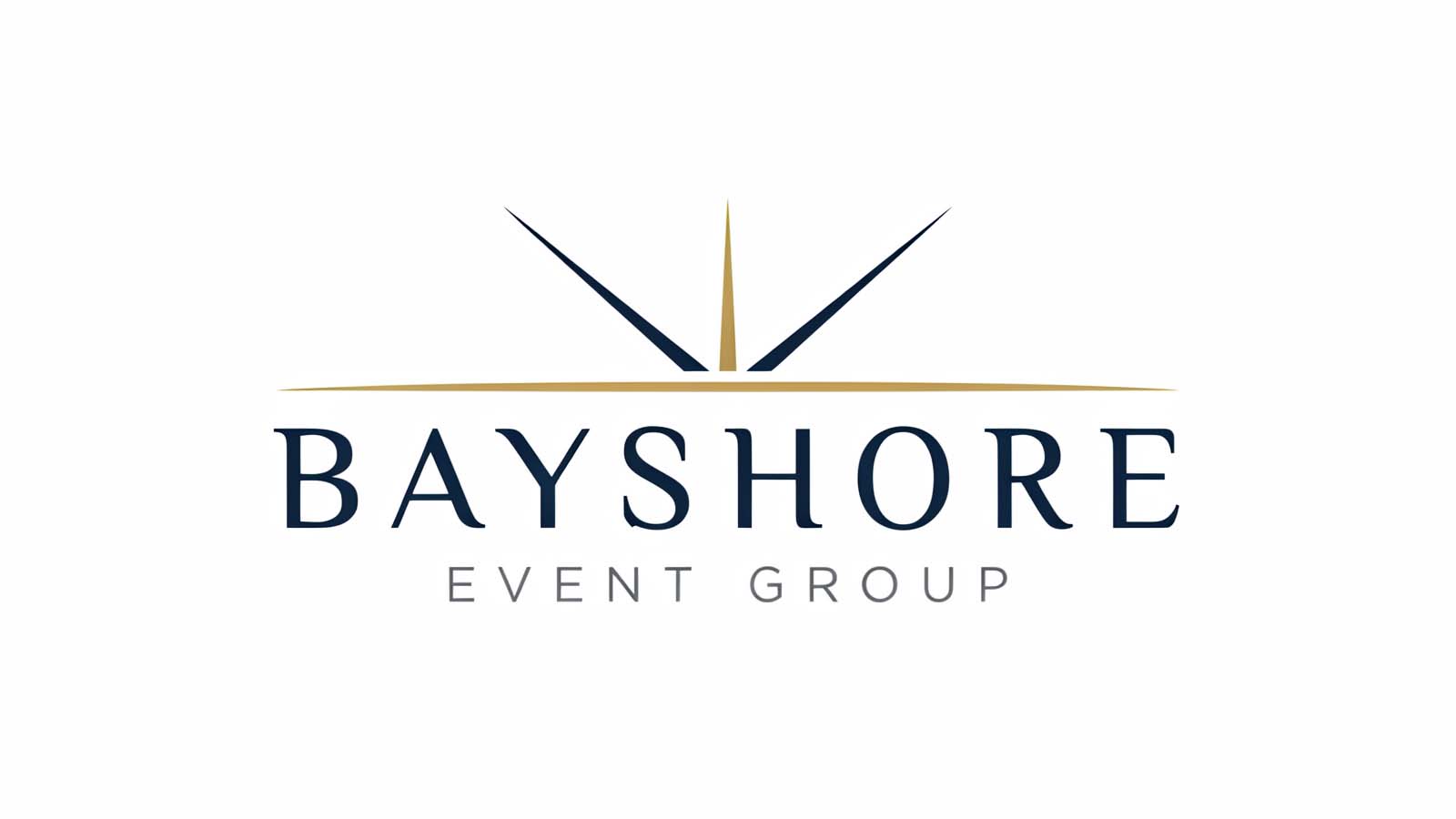 Modern logo design with gold sunburst accent and clean black typography