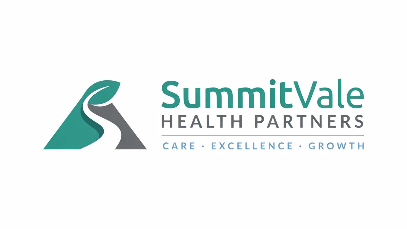 Landscaping logo design with green leaf-shaped icon and clean wordmark