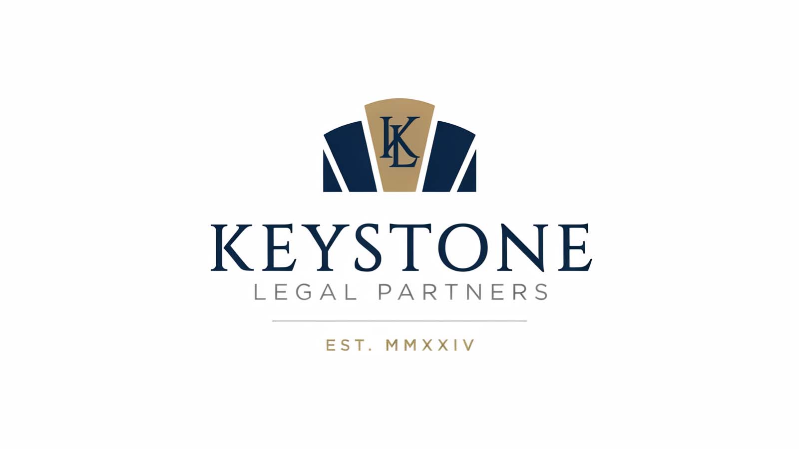 Professional logo design with gold and navy abstract brand symbol