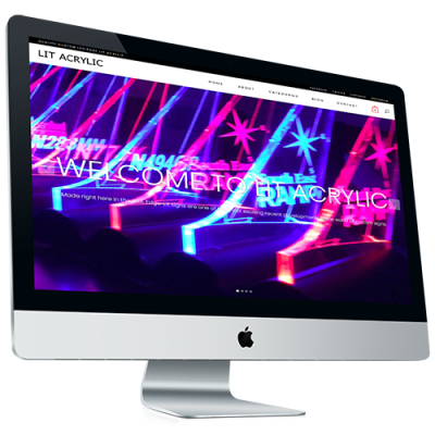 Lit Acrylic Website Design