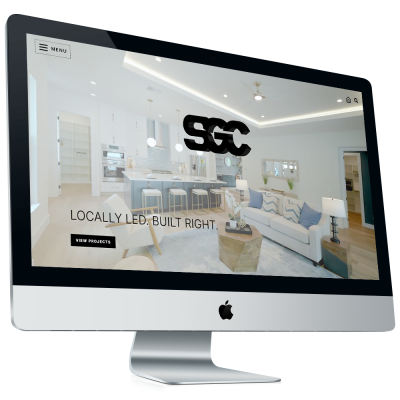 Orlando corporate website design project for SGC displayed on desktop monitor